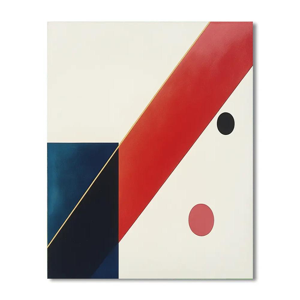 Kazimir Malevich Inspired Gravitational Wave Lattice Number painting