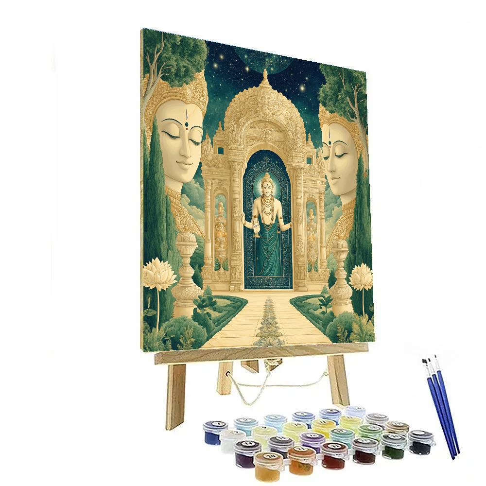 Brahma Garden Gate Of Sacred Geometry painting number kit