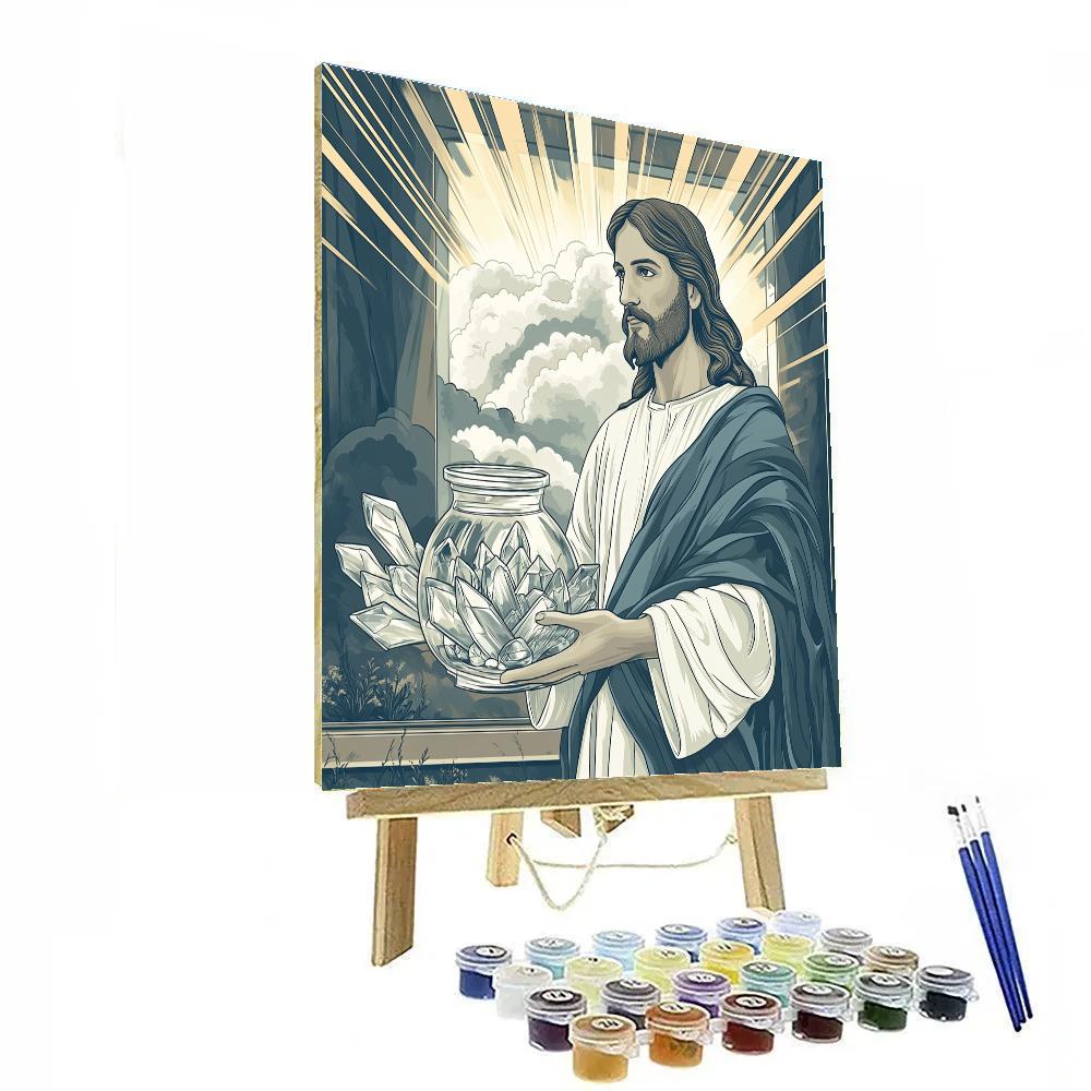 Jesus And The Quiet Storm Glass Painting by numbers kit