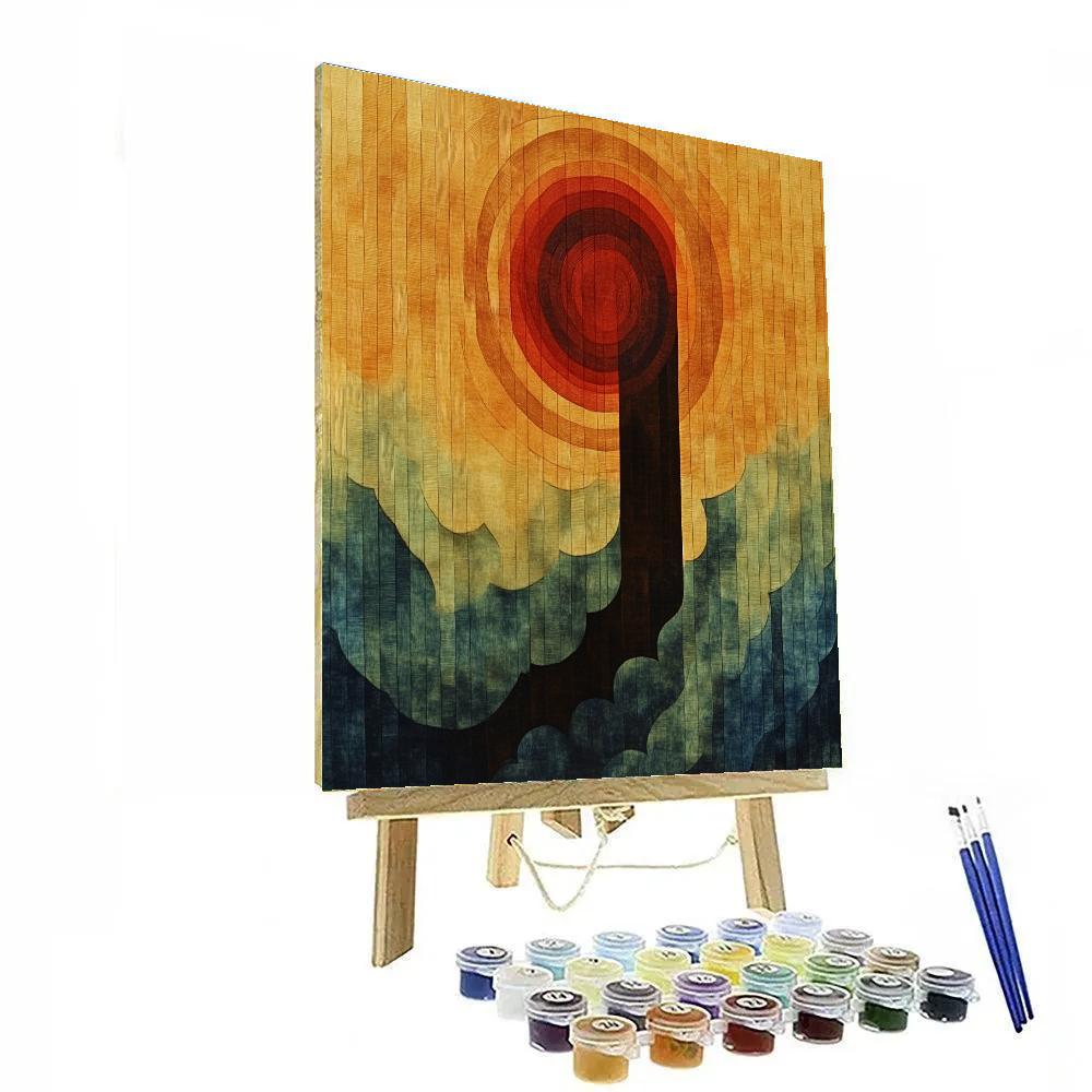 Nandalal Bose Inspired Monsoon Raga Nebula Numbered painting kits