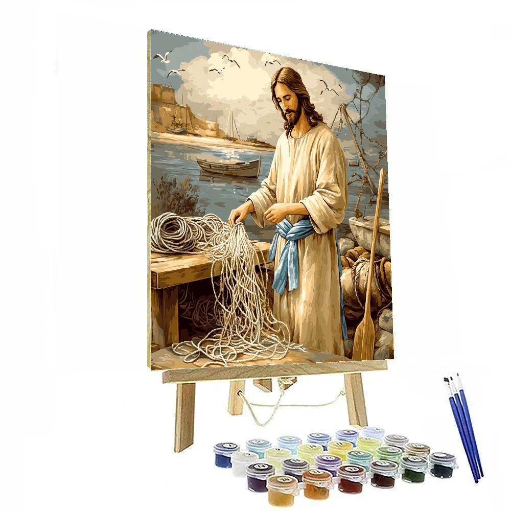 Jesus In The Workshop Of Repaired Nets Numbered painting kits