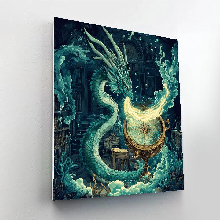 Tideglass Dragon Cartographer paint by numbers