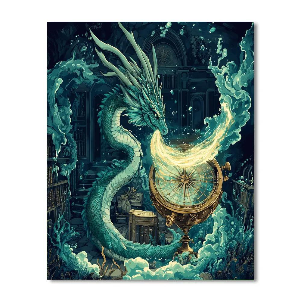 Tideglass Dragon Cartographer paint by numbers
