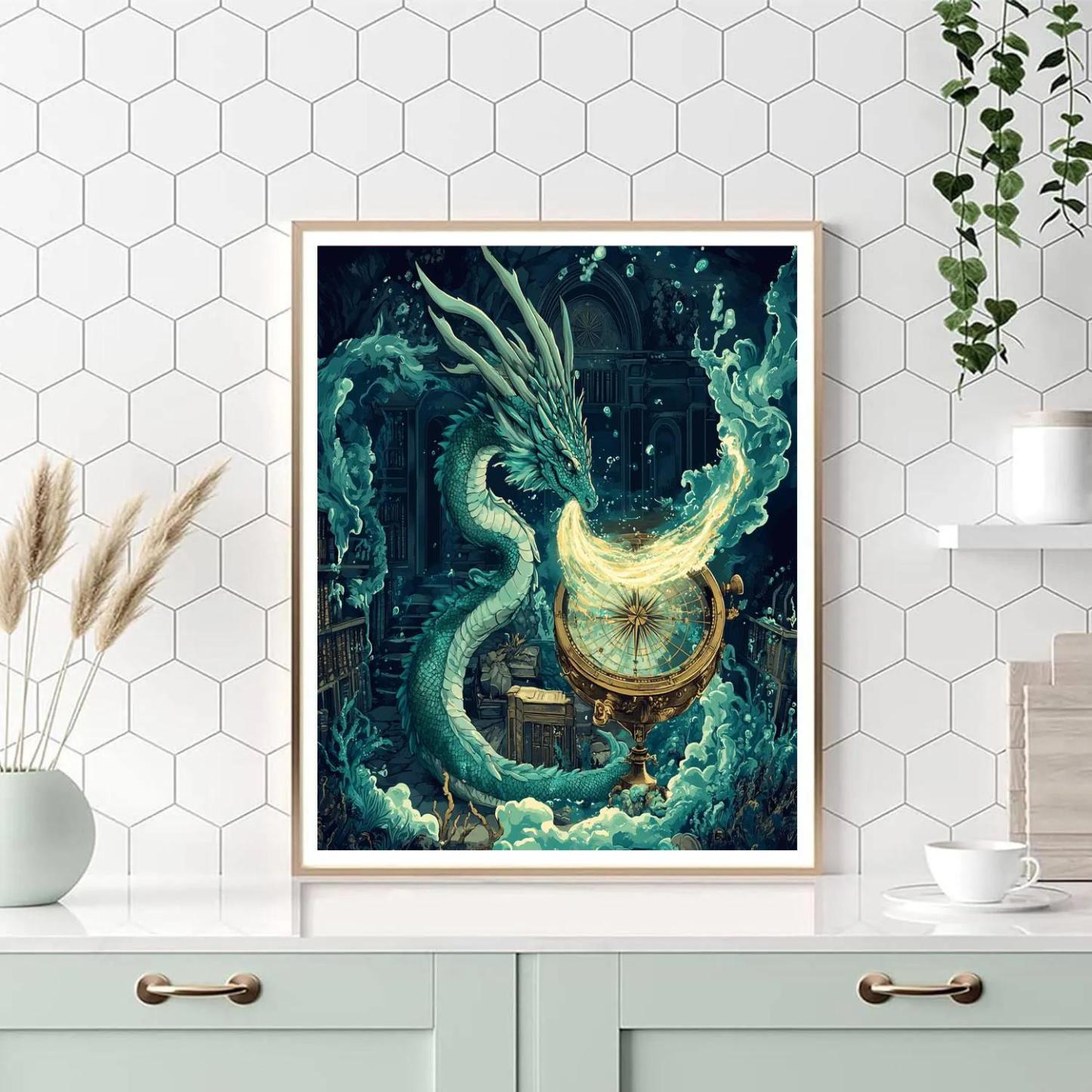 Tideglass Dragon Cartographer paint by numbers