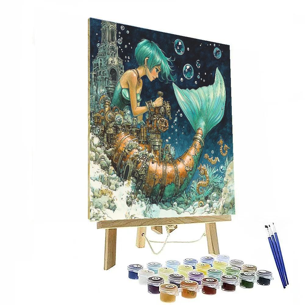 Clockwork Reef Mermaid Conservator paint by number