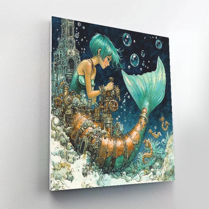 Clockwork Reef Mermaid Conservator paint by number
