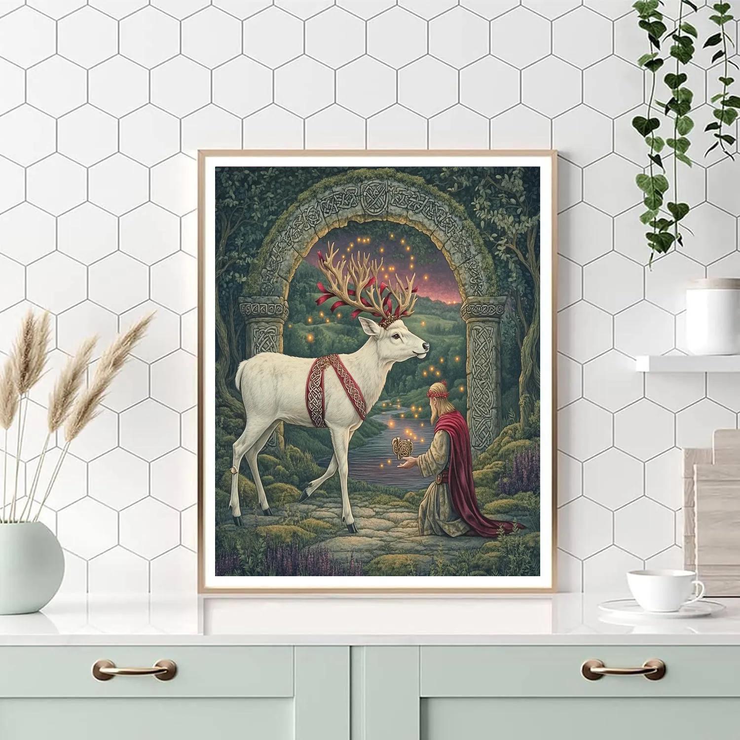 Sacred Grove Ceremony In Celtic Twilight Numbered painting kits