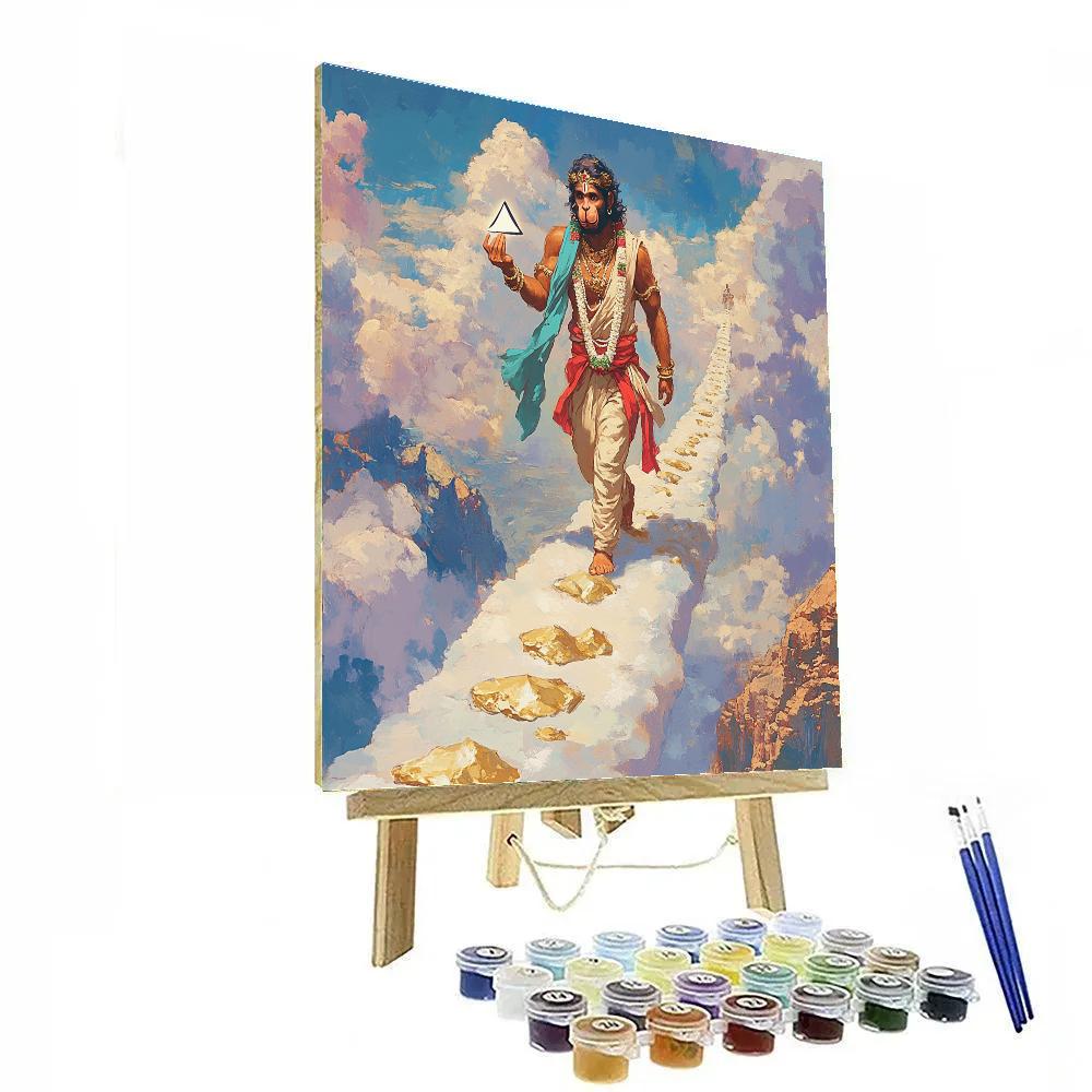 Sky Bridge Walk With Hanuman Paint by numbers art