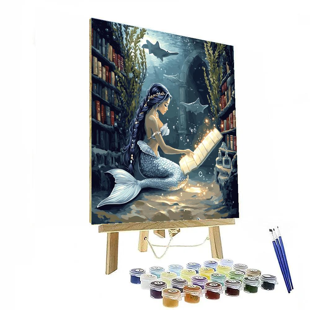 Library Of Kelp With Mermaid Archivist paint by color