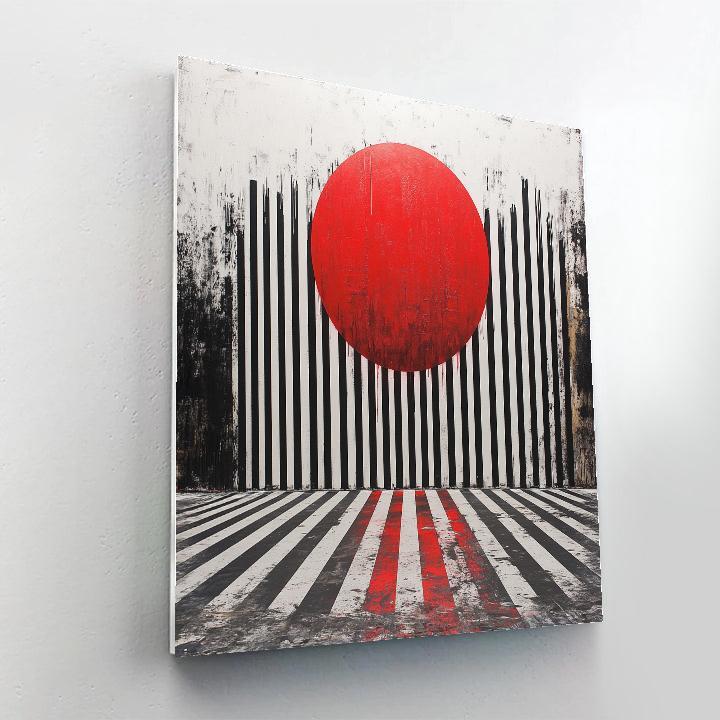 Banksy Inspired Barcode Event Horizon Critique painting number kit