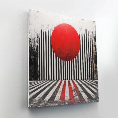 Banksy Inspired Barcode Event Horizon Critique painting number kit