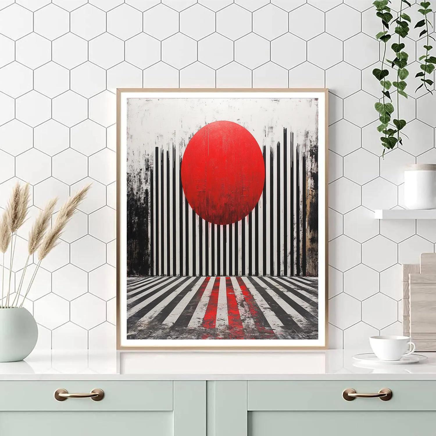 Banksy Inspired Barcode Event Horizon Critique painting number kit