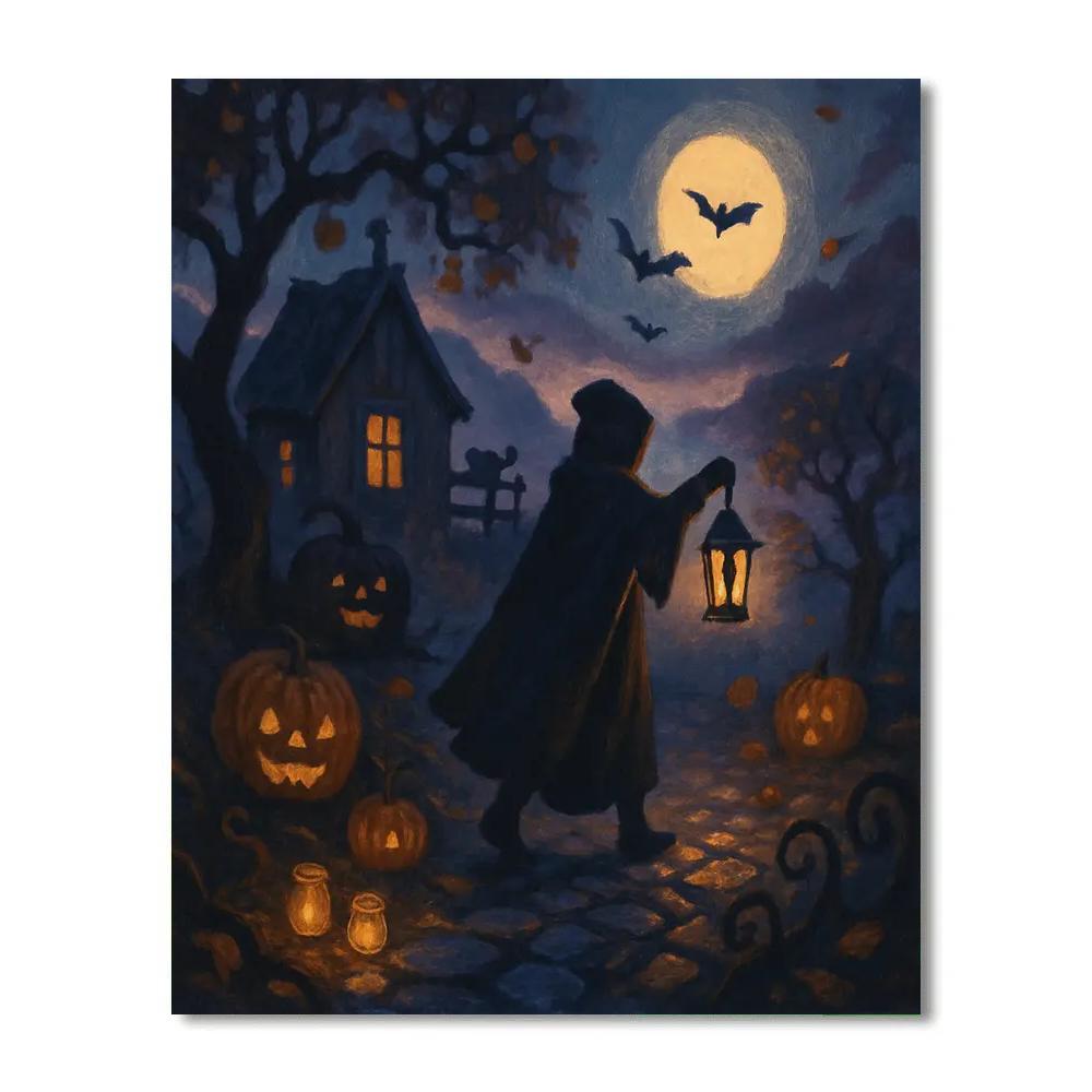 Lanterns Across The Hollow Orchard Numbered painting kits