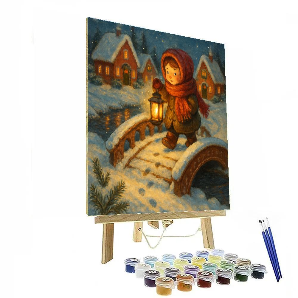 Lantern Bearer At The Gingerbread Bridge Number painting