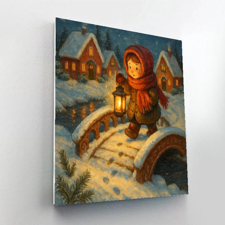 Lantern Bearer At The Gingerbread Bridge Number painting