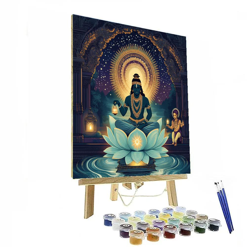 Time Lotus Mandala Rama Crafted paint by color