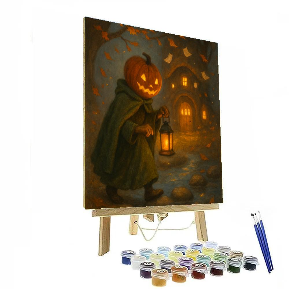 The Lantern Librarian Of Pumpkin Hollow Numbered painting kits