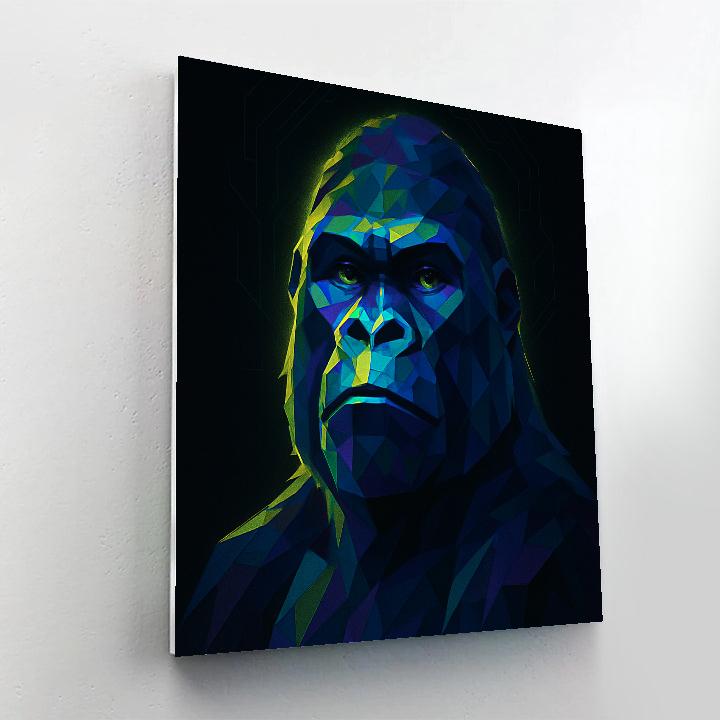 Electric Current Gorilla Crown Paint by numbers art