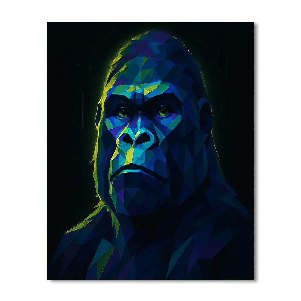 Electric Current Gorilla Crown Paint by numbers art
