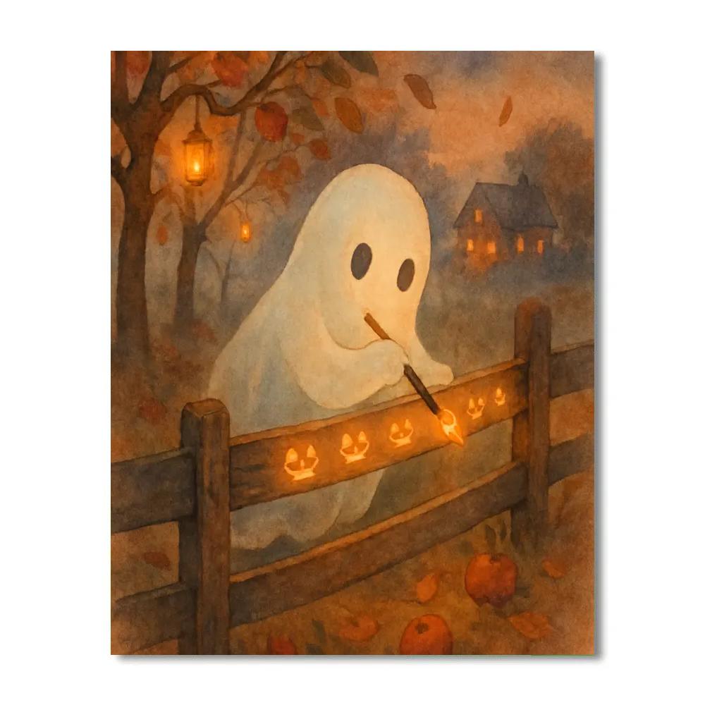 The Ghost Painter Of The Orchard Fence painting number kit