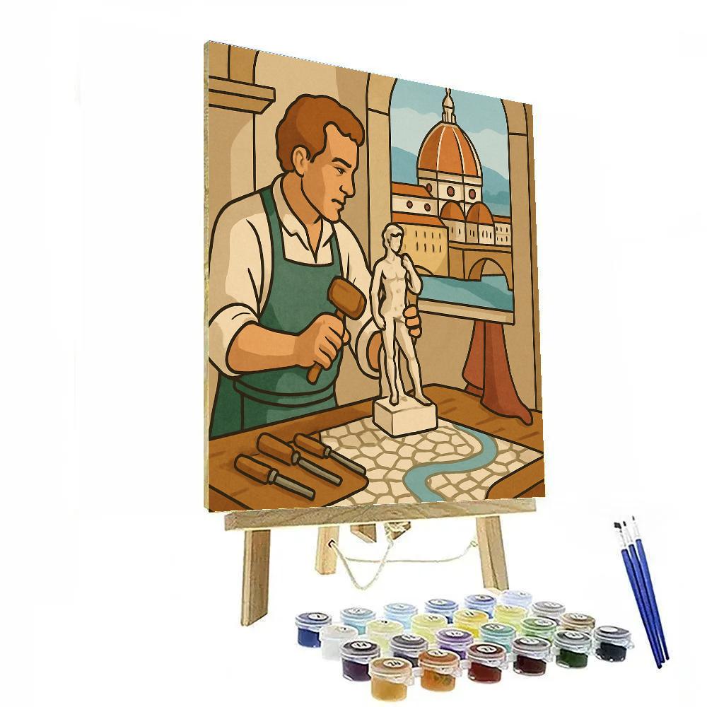 Marble Workshop, Italy In Renaissance Light paint by number