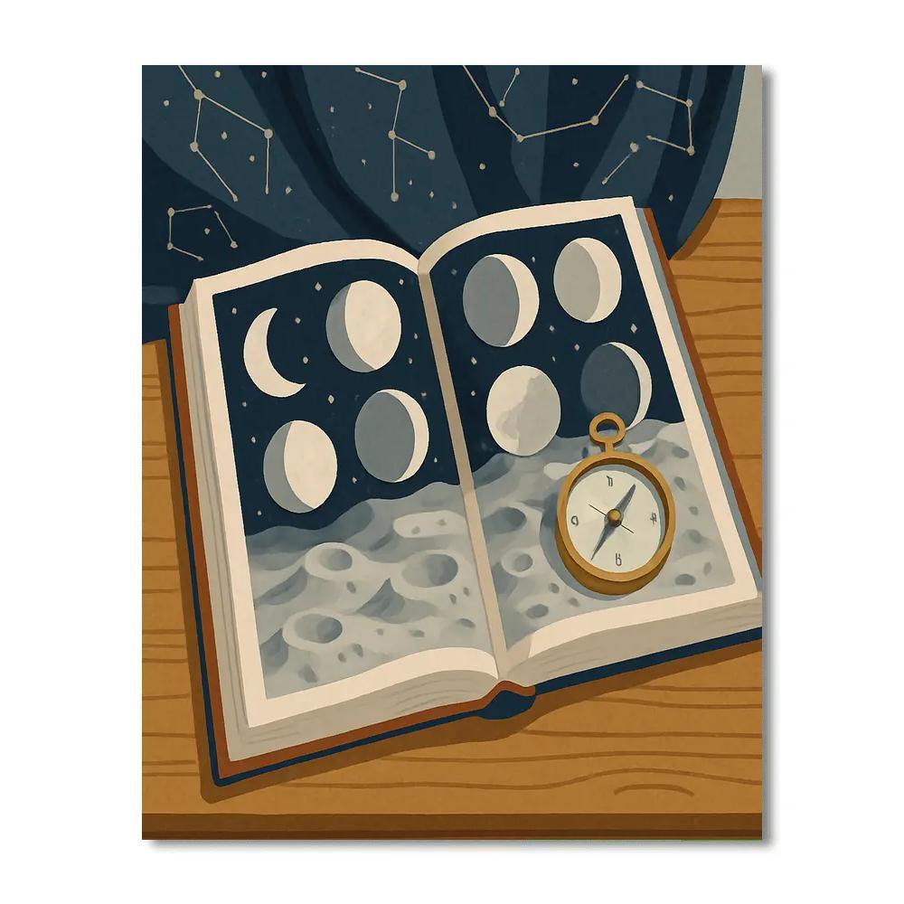 Cartographer Dreamscape Moon Phase Atlas paint by number