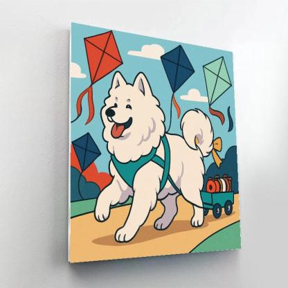 Kite Festival Dog Parade paint by color