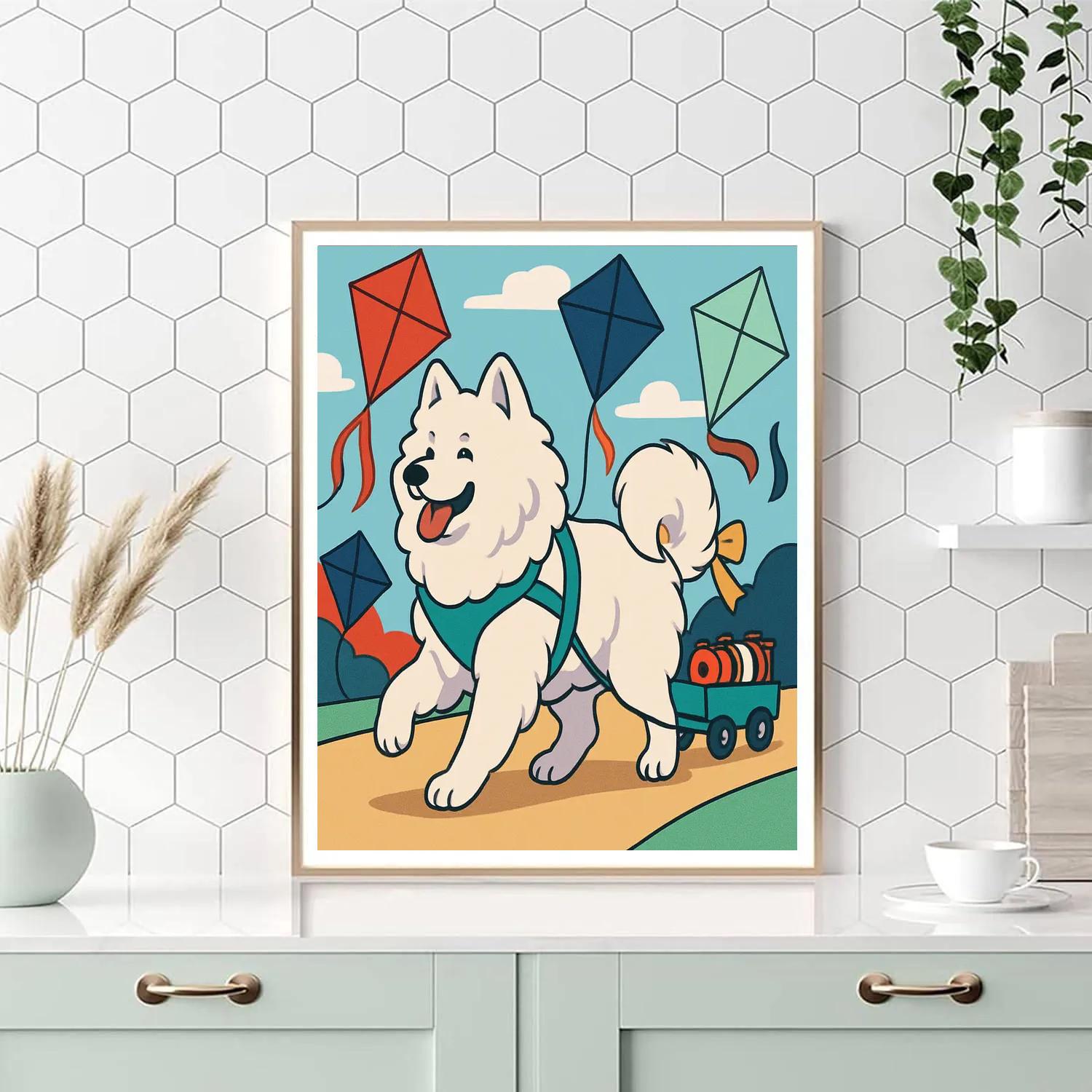 Kite Festival Dog Parade paint by color