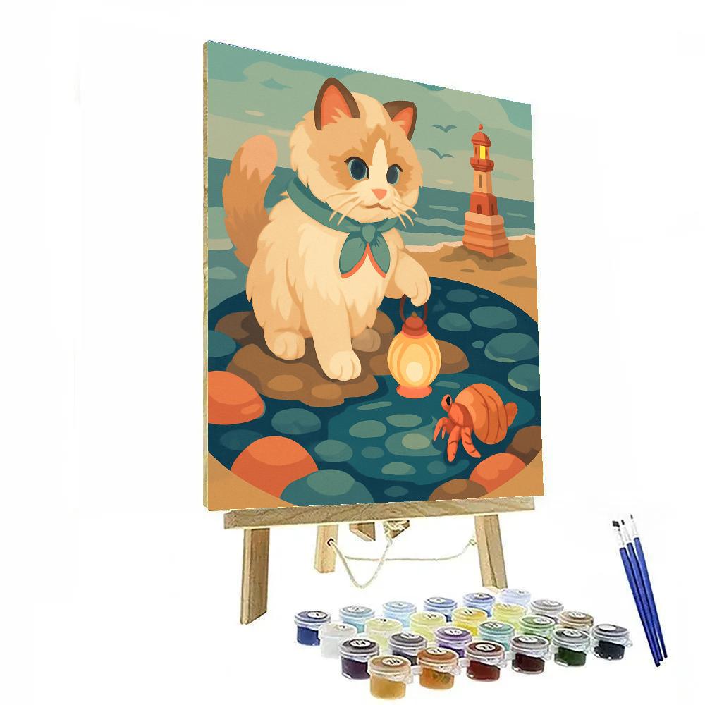 Lighthouse Beacon Cat Paint by numbers art