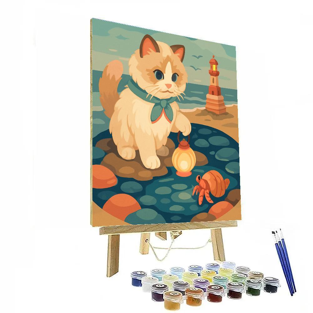Lighthouse Beacon Cat Paint by numbers art