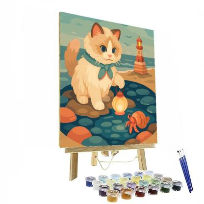 Lighthouse Beacon Cat Paint by numbers art