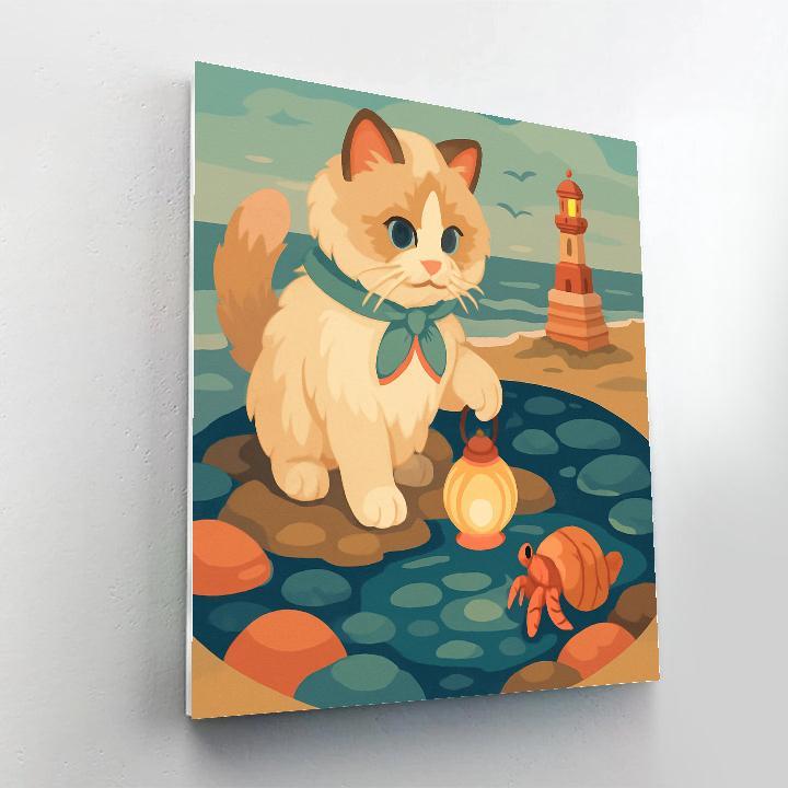 Lighthouse Beacon Cat Paint by numbers art