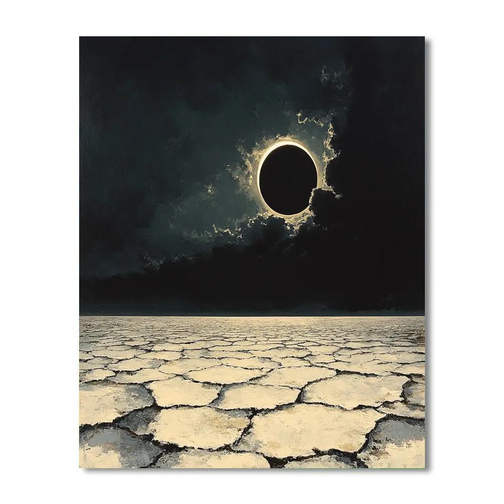 Francisco Goya Inspired Eclipse Over Desolate Salt Wastes paint by numbers