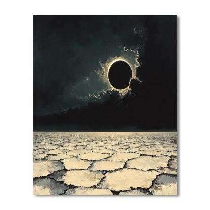 Francisco Goya Inspired Eclipse Over Desolate Salt Wastes paint by numbers