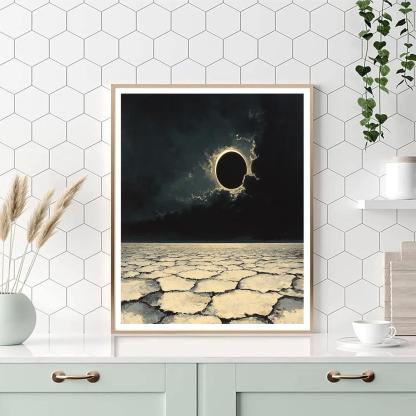 Francisco Goya Inspired Eclipse Over Desolate Salt Wastes paint by numbers