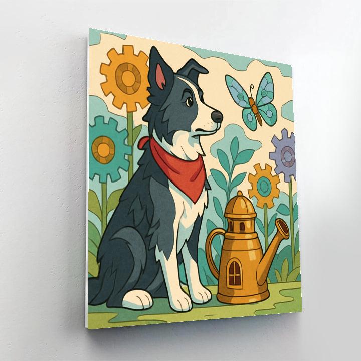 Clockwork Garden With Dog Companion DIY paint by numbers