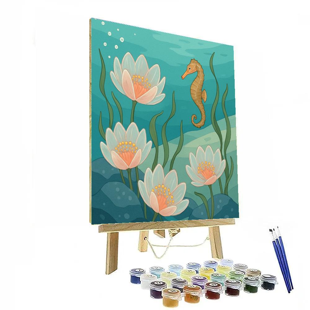 Flowers Driftglass Reef Garden painting number kit