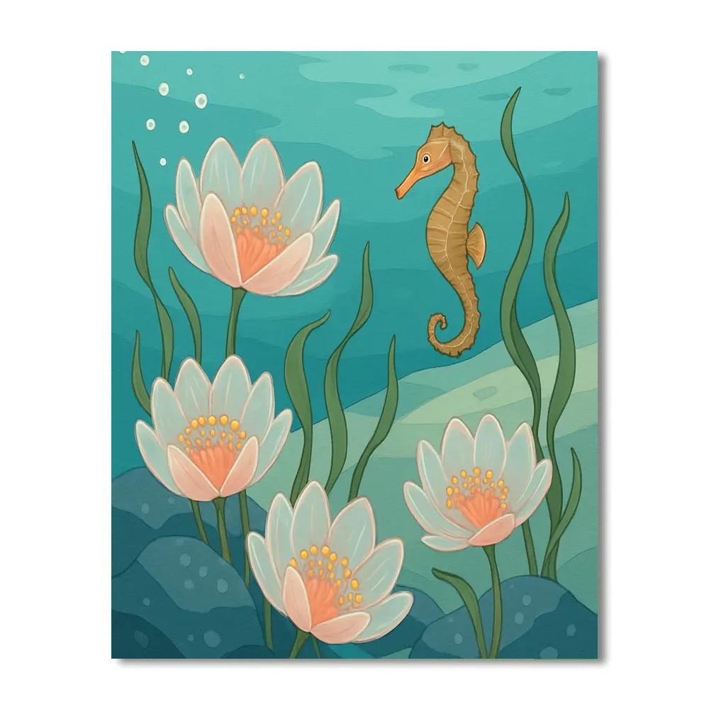 Flowers Driftglass Reef Garden painting number kit