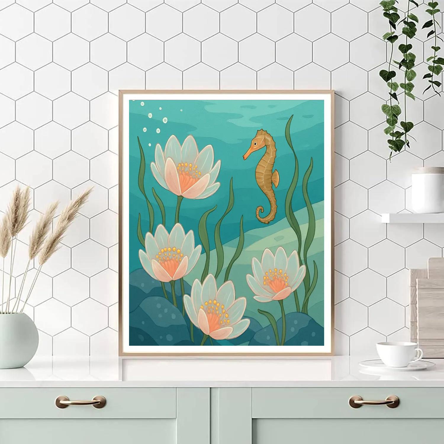 Flowers Driftglass Reef Garden painting number kit