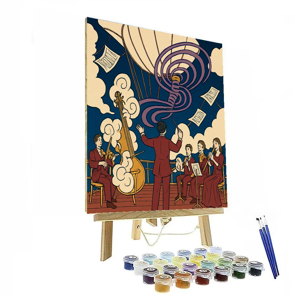 Music Crafted Skyship Orchestra Number painting