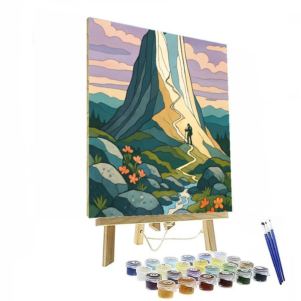 Library Under Mountain Light Numbered painting kits