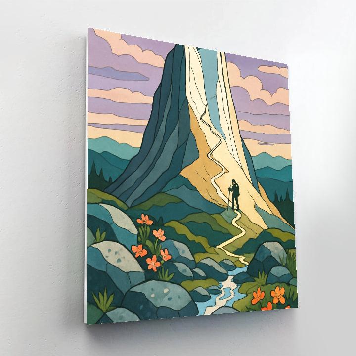 Library Under Mountain Light Numbered painting kits