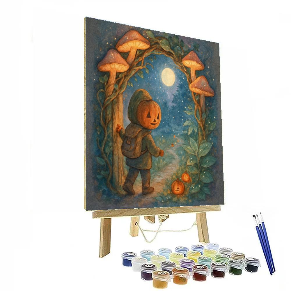 The Mushroom Gate To Autumn Moon Garden Painting by numbers kit