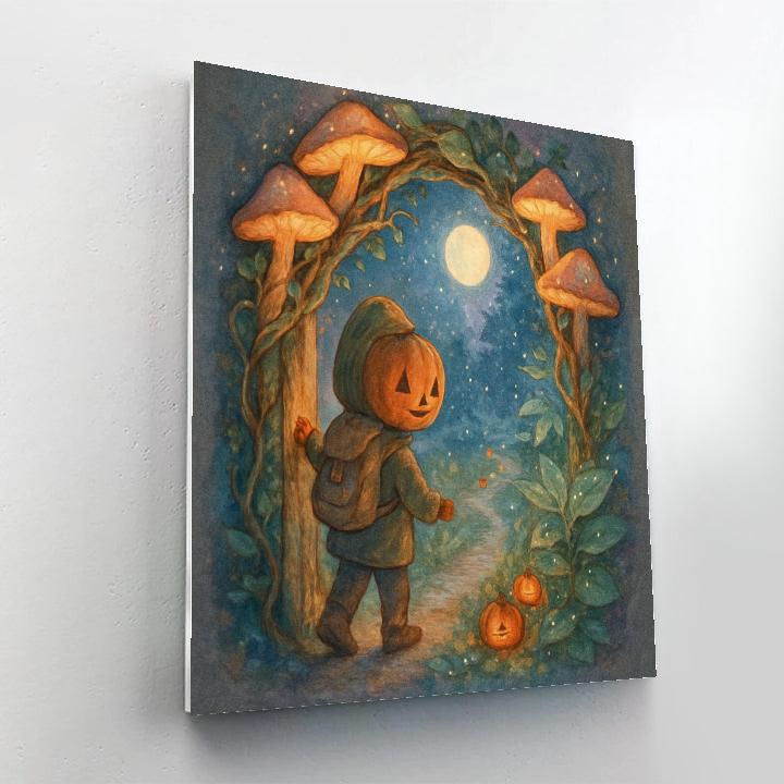 The Mushroom Gate To Autumn Moon Garden Painting by numbers kit