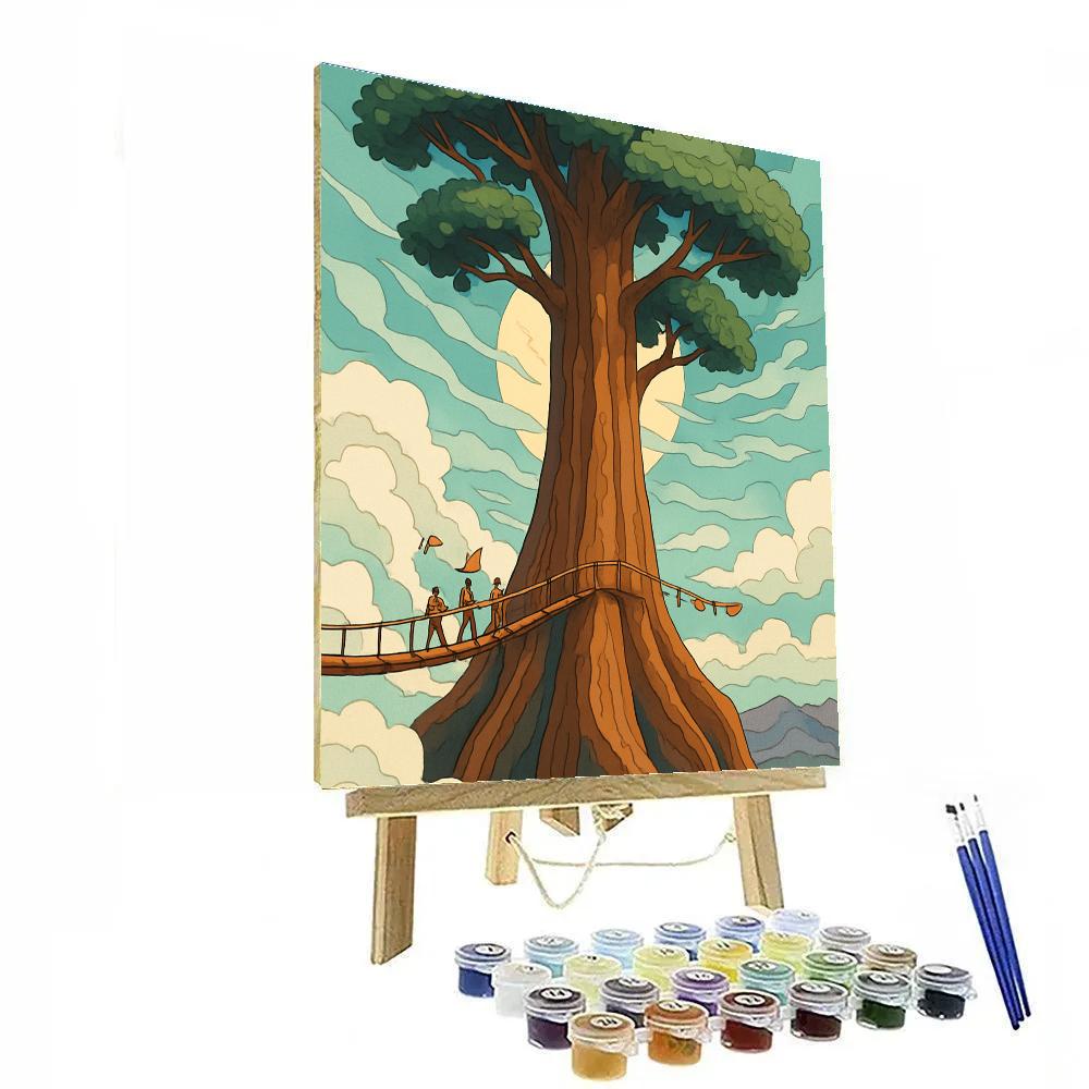 Skybridge Tree Observatory Painting by numbers kit