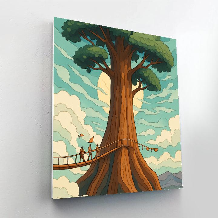 Skybridge Tree Observatory Painting by numbers kit