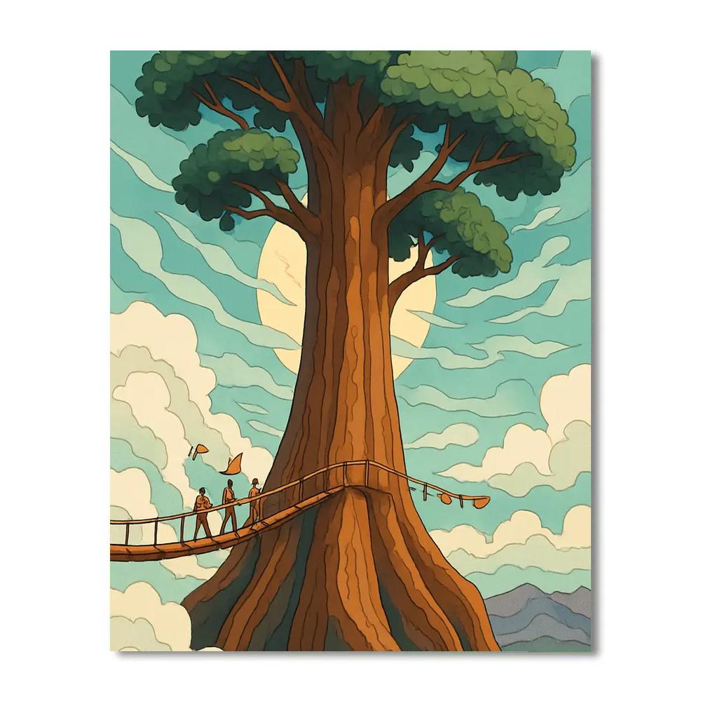 Skybridge Tree Observatory Painting by numbers kit