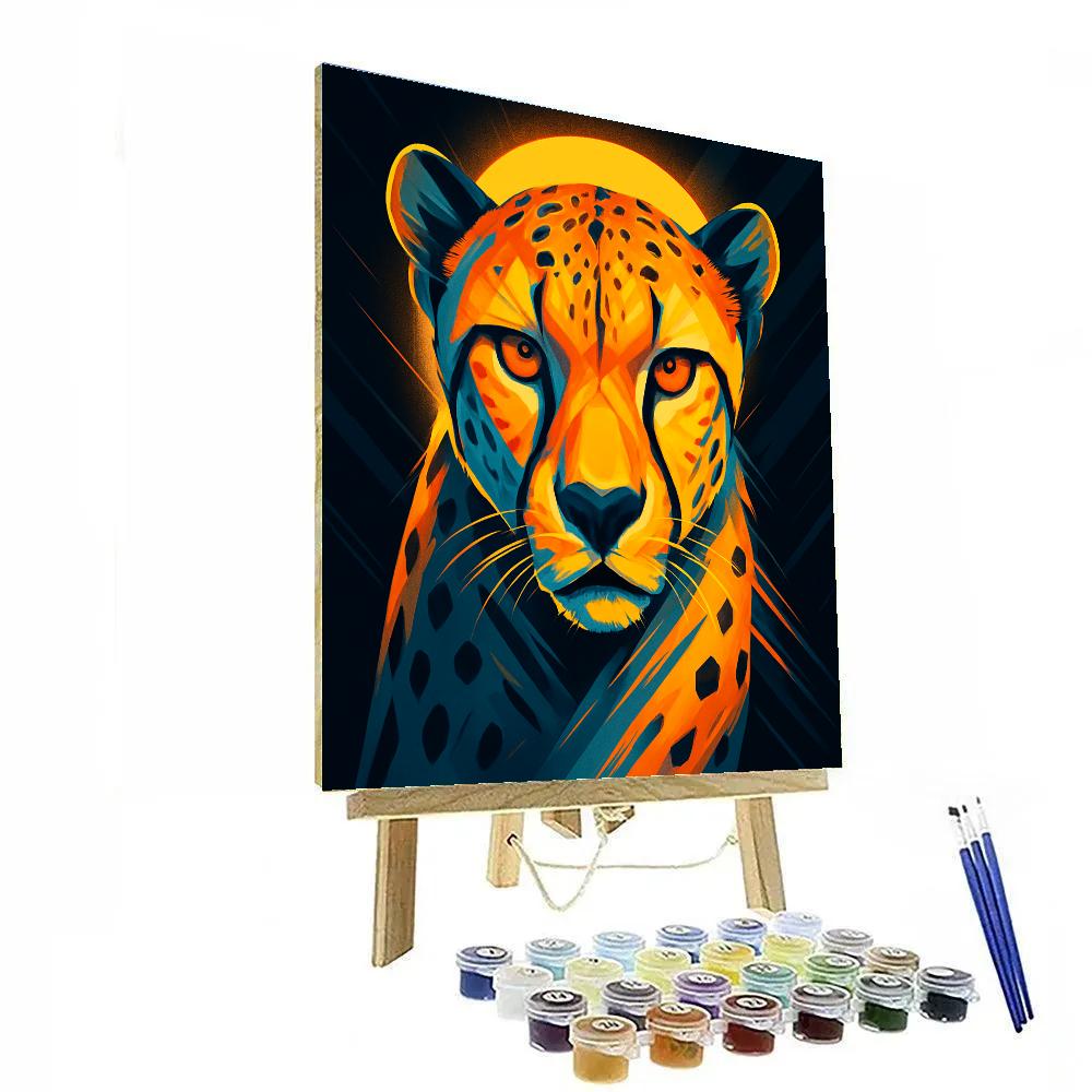 Citrus Thunder Cheetah DIY paint by numbers