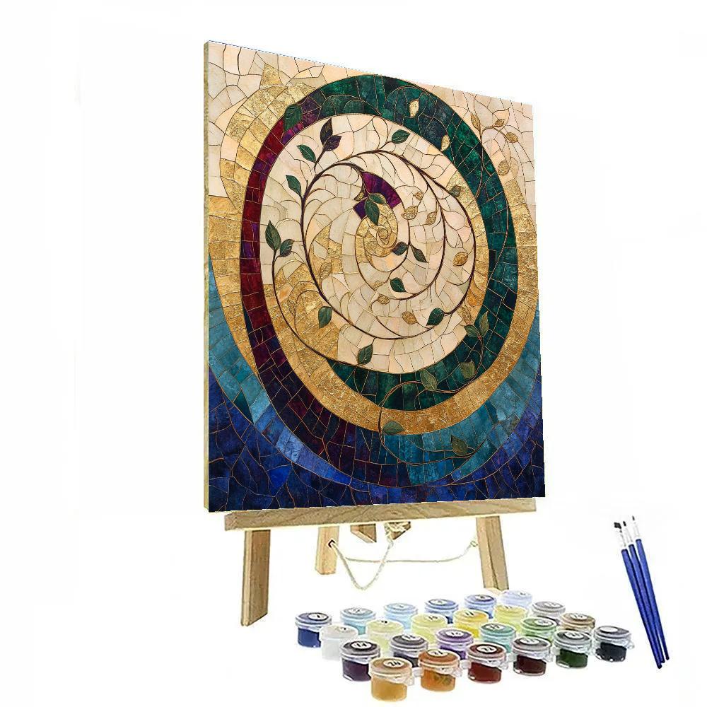 Gustav Klimt Inspired Nebula Garden Of Quiet Radiance paint by numbers