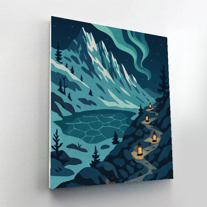 Aurora-Cut Ridge, Mountain-Crafted Paint by numbers art